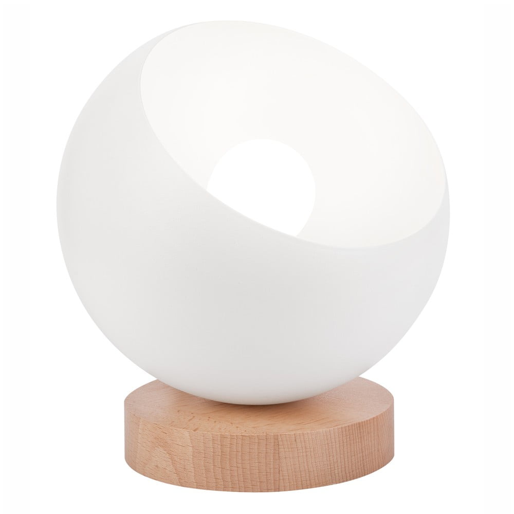 Fehér asztali lámpa (magasság 19 cm) Ava – LAMKUR