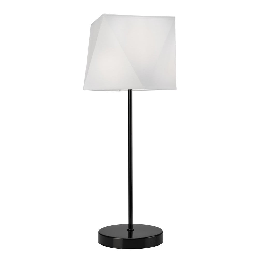 Fehér asztali lámpa textil búrával (magasság 52,5 cm) Carla – LAMKUR