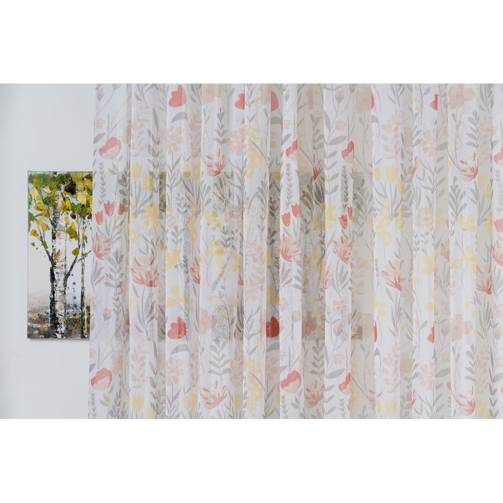 Fehér átlátszó függöny 500x260 cm Corsa – Mendola Fabrics