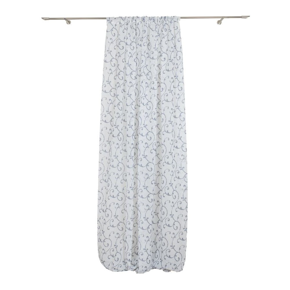 Fehér-kék átlátszó függöny 300x260 cm Fiesta – Mendola Fabrics