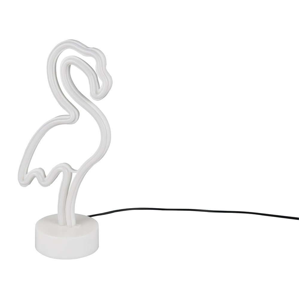 Fehér LED asztali lámpa (magasság 29 cm) Flamingo – Trio