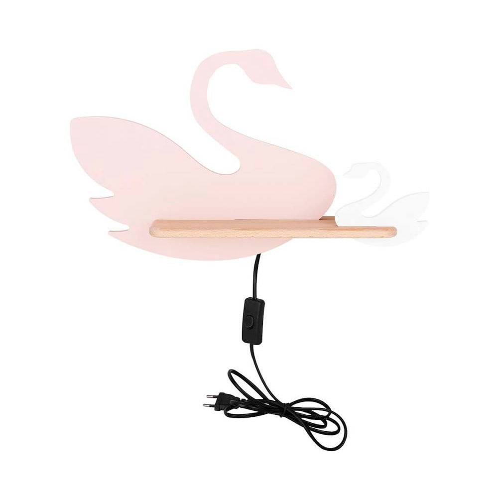 Fehér-rózsaszín gyerek lámpa Swan – Candellux Lighting