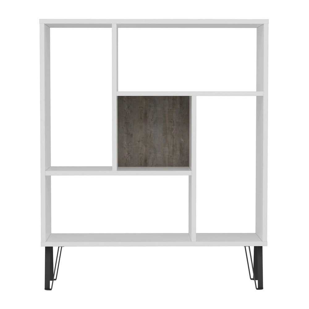 Fehér-szürke könyvespolc 90x108 cm Arven – Kalune Design