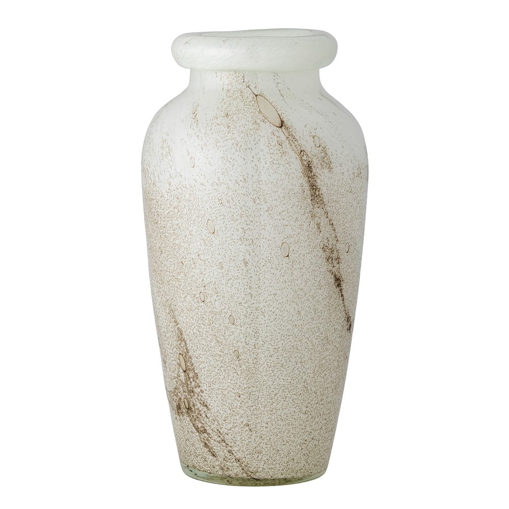 Fehér üveg váza Lenore – Bloomingville