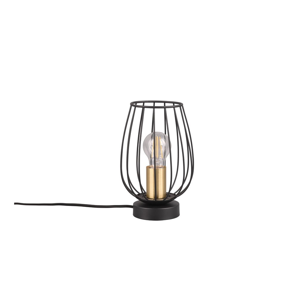 Fekete-aranyszínű asztali lámpa (magasság 24,5 cm) Grid – Trio