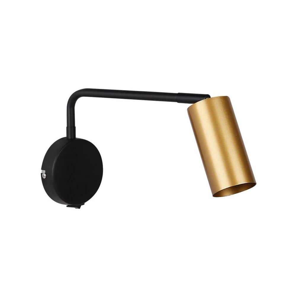 Fekete-aranyszínű fém fali lámpa Tina – Candellux Lighting
