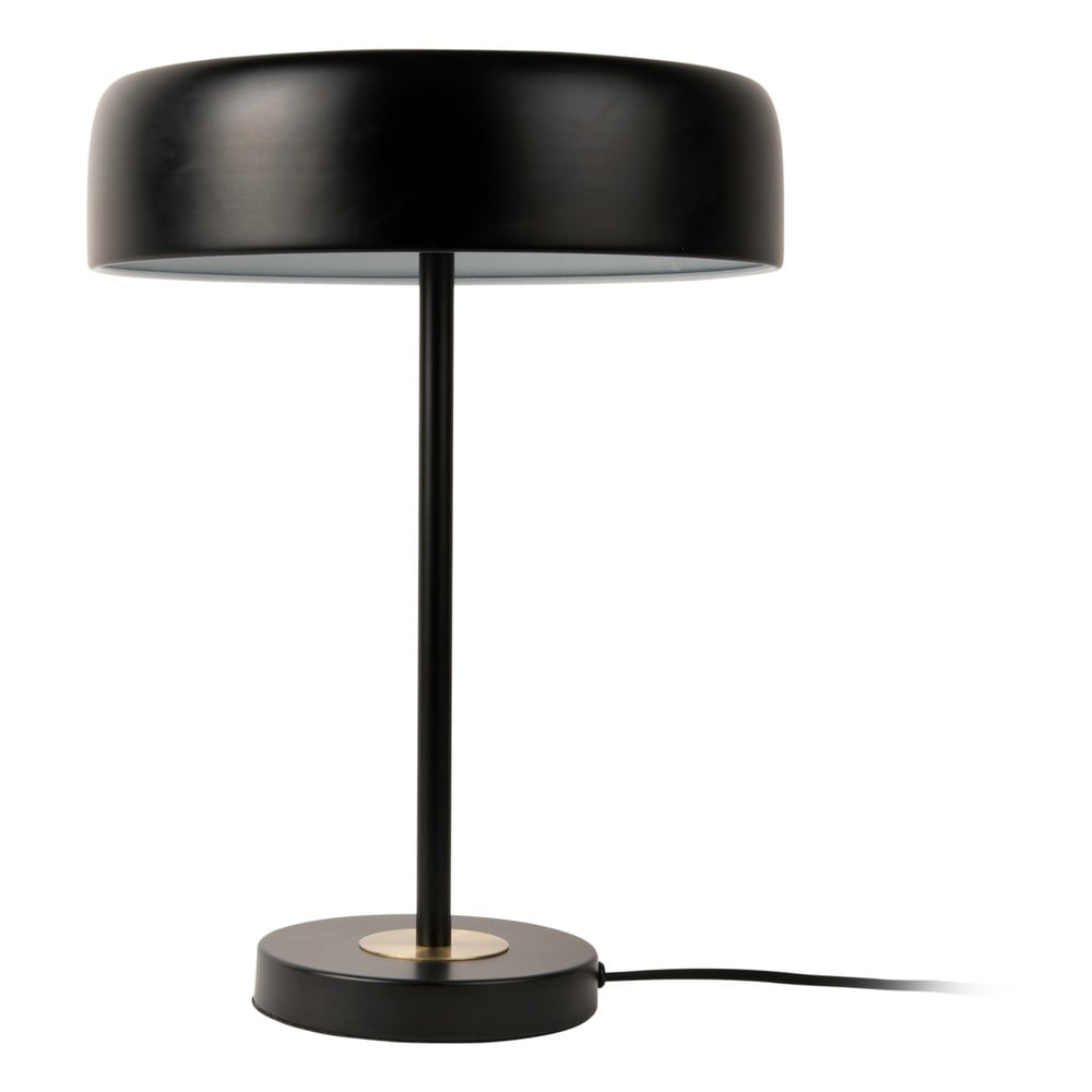 Fekete asztali lámpa fém búrával (magasság 40 cm) Gold Disc – Leitmotiv