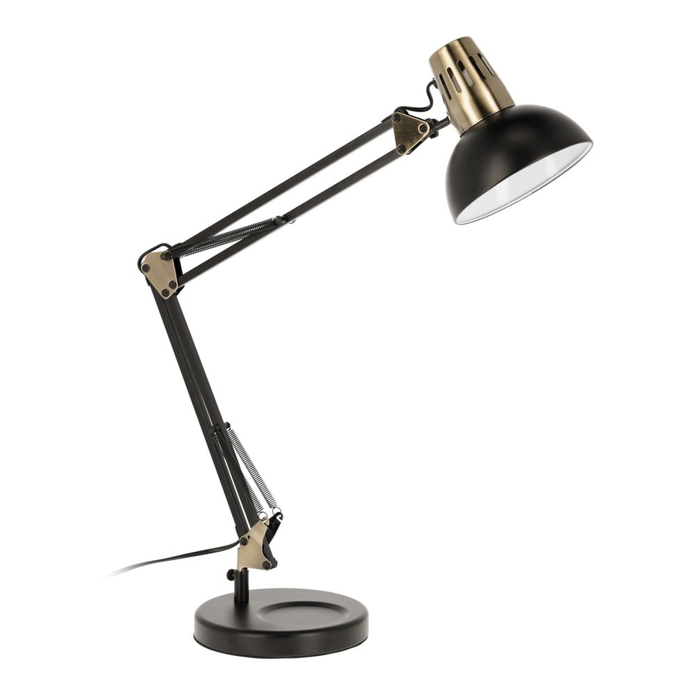 Fekete asztali lámpa fém búrával (magasság 84 cm) Kristine – Kave Home