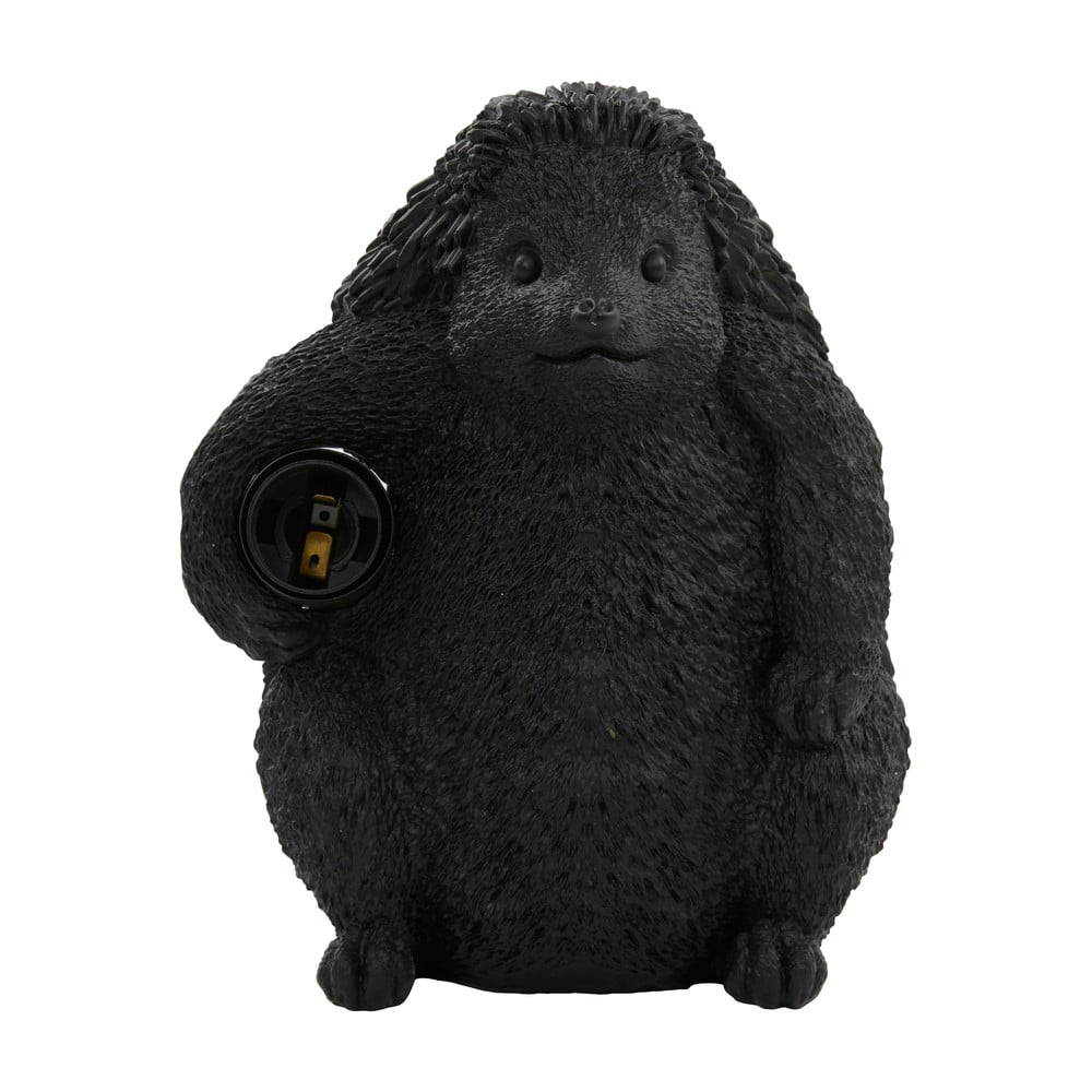 Fekete asztali lámpa (magasság 18 cm) Hedgehog – Light & Living