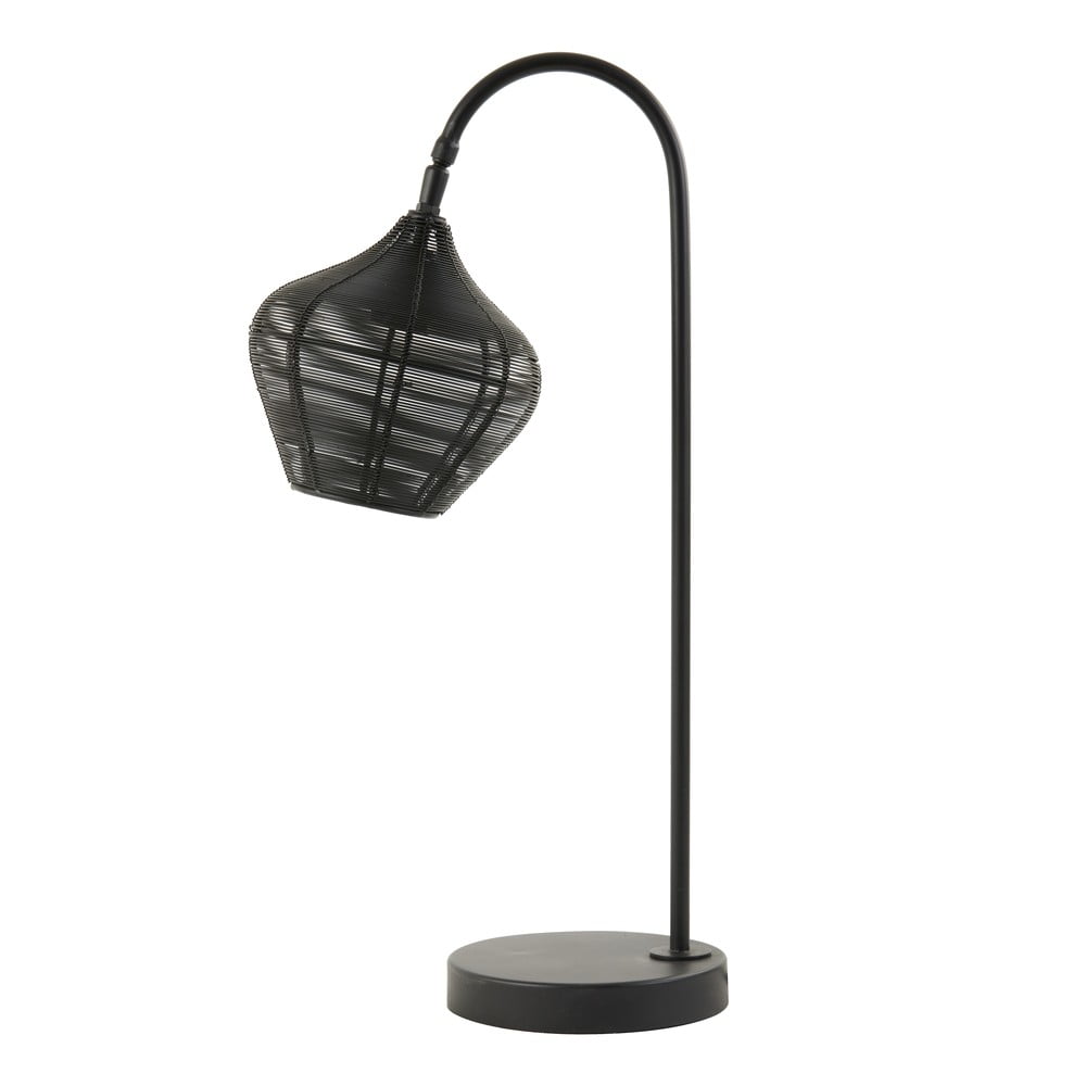 Fekete asztali lámpa (magasság 61 cm) Alvaro – Light & Living