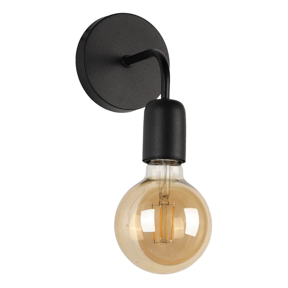 Fekete fém fali lámpa Mosso – Squid Lighting