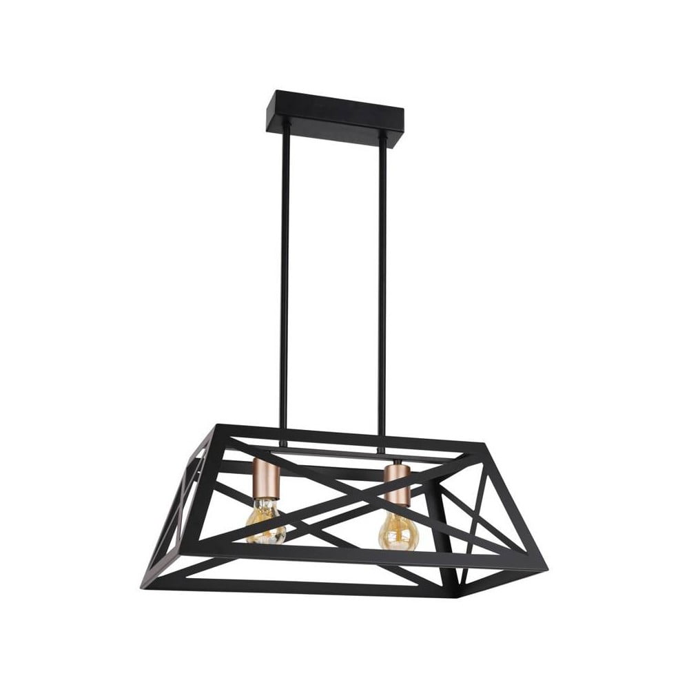 Fekete fém függőlámpa 32x51 cm Origami – Candellux Lighting