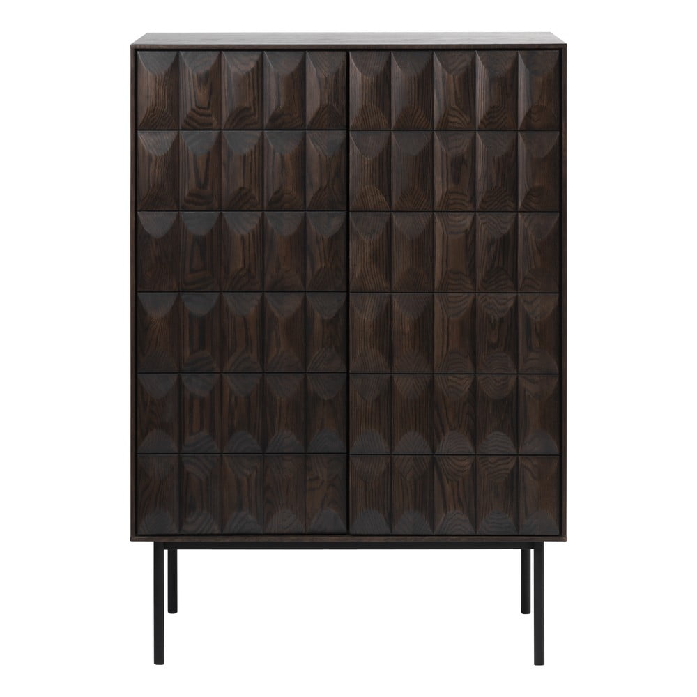 Sötétbarna szekrény 90x130 cm Latina – Unique Furniture