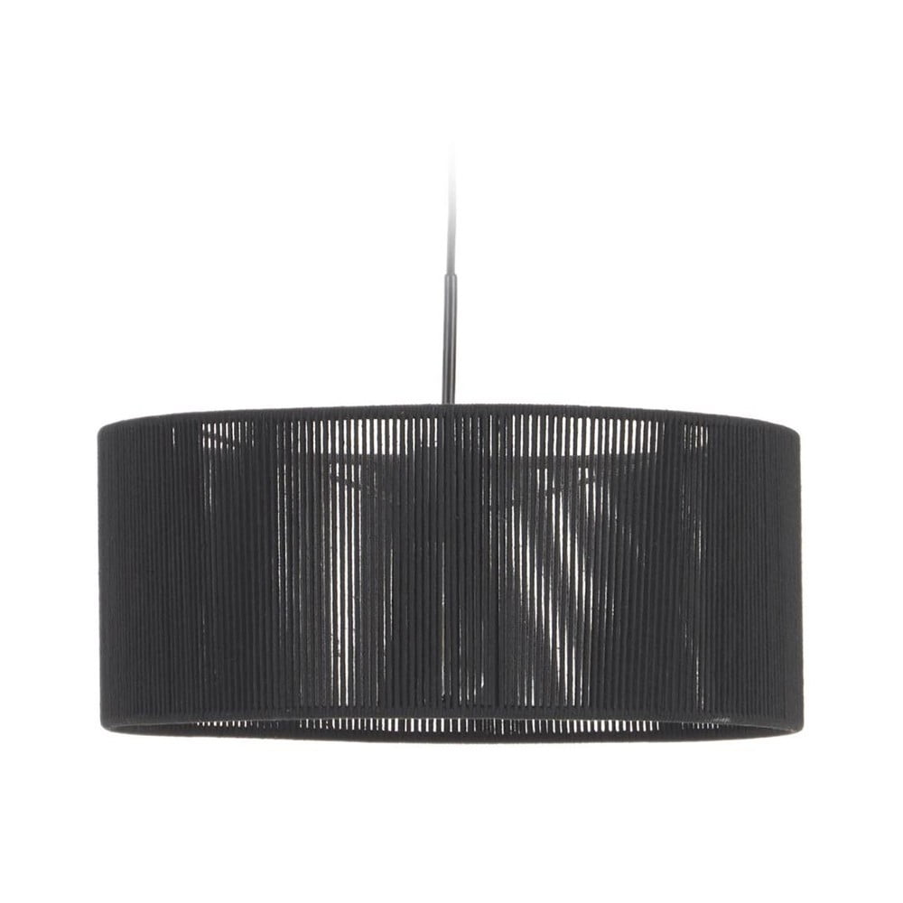 Fekete textil lámpabúra ø 47 cm Cantia – Kave Home