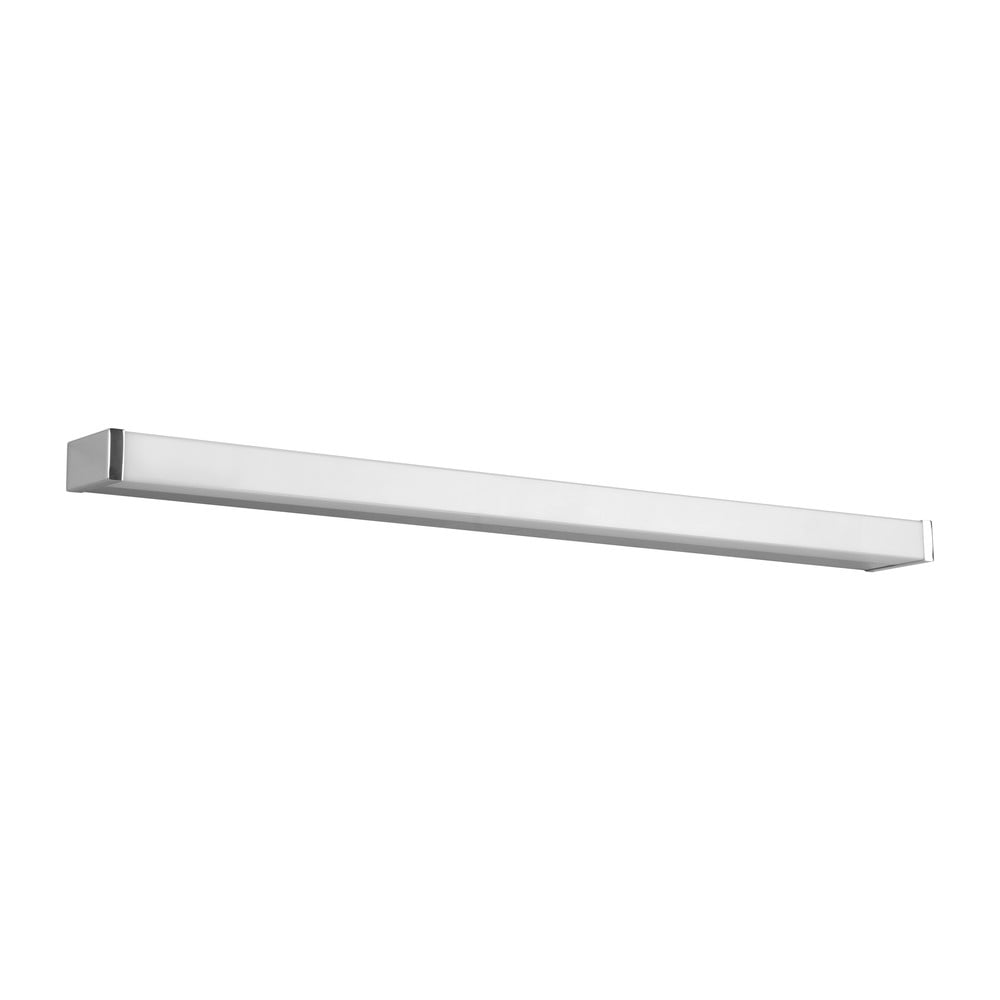 Fényes ezüstszínű LED fali lámpa (hosszúság 80 cm) Fabio – Trio