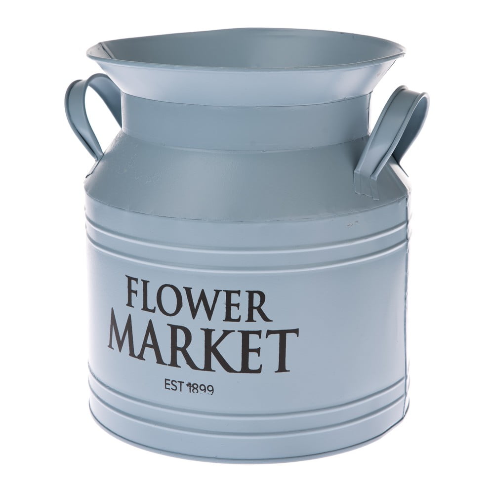 Flower Market kék fém kaspó, ø 20 cm - Dakls