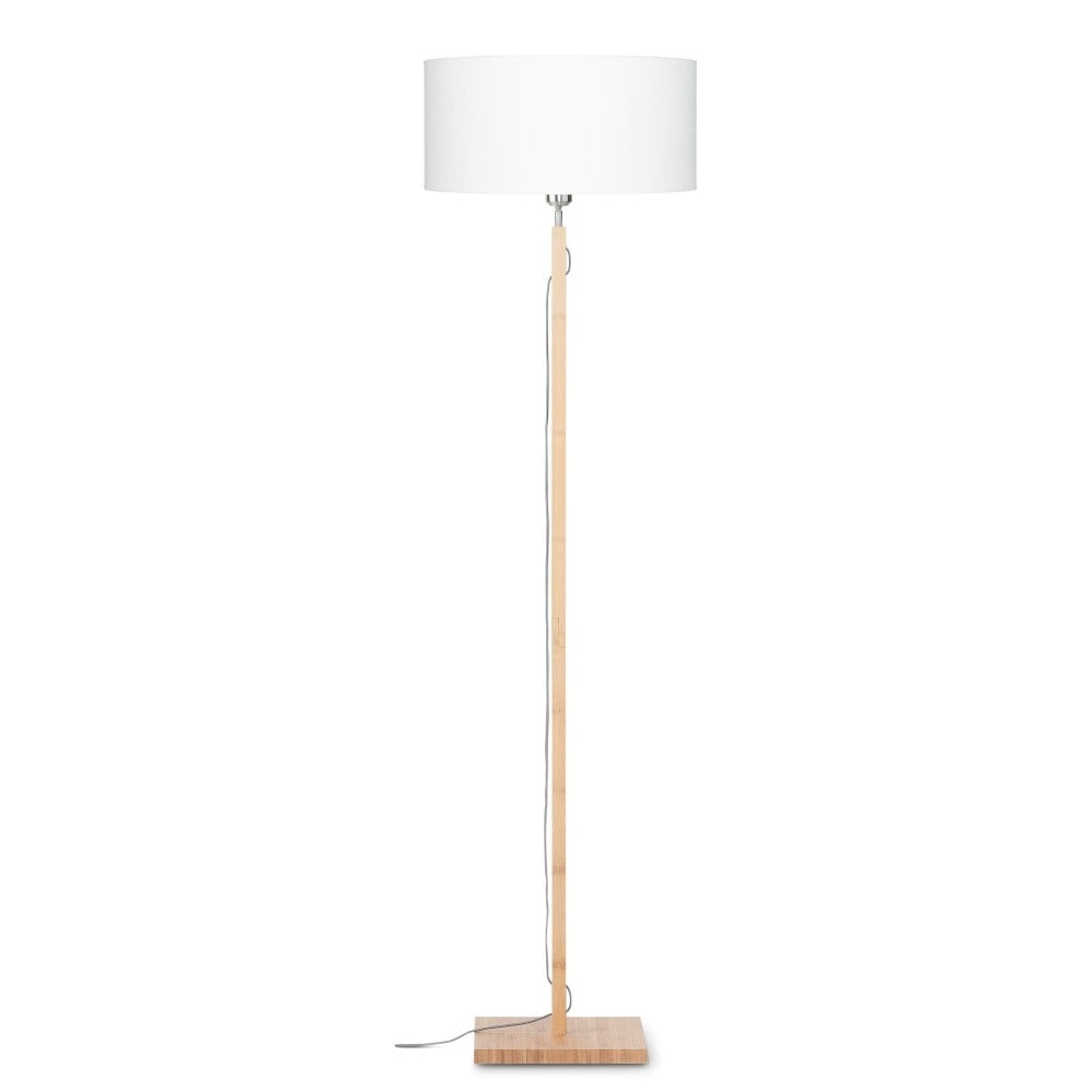 Fuji állólámpa fehér búrával és bambusz lámpatesttel - Good&Mojo