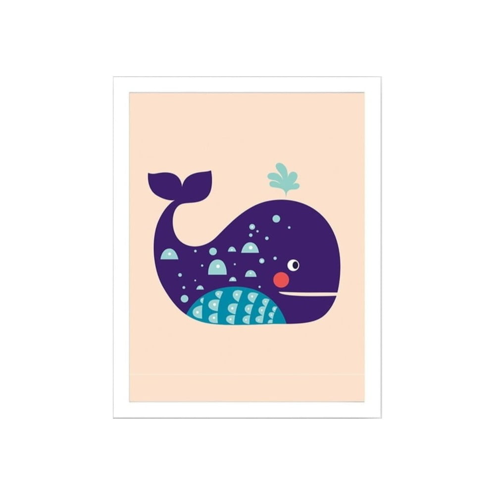Gyerekszoba kép 24x29 cm Whale – Wallity