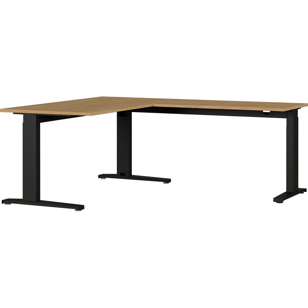 Íróasztal tölgyfa dekoros asztallappal 193x160 cm Agenda – Germania
