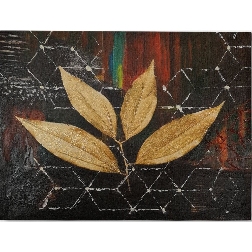 Kézzel festett kép 100x70 cm Leaf – Wallity