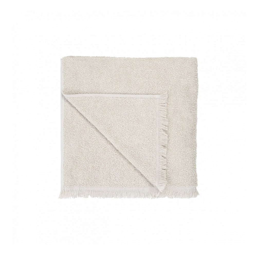 Krémszínű pamut fürdőlepedő 70x140 cm FRINO – Blomus