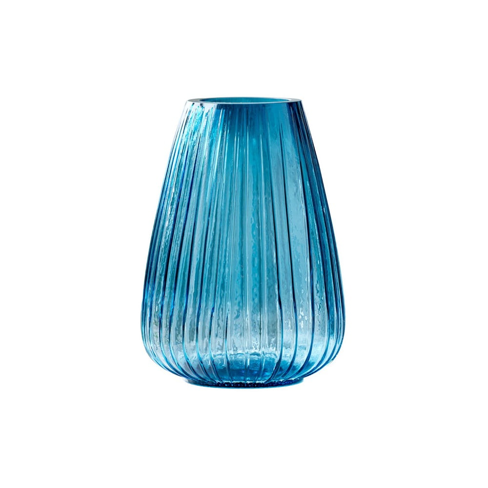 Kusintha kék üveg váza, magasság 22 cm - Bitz