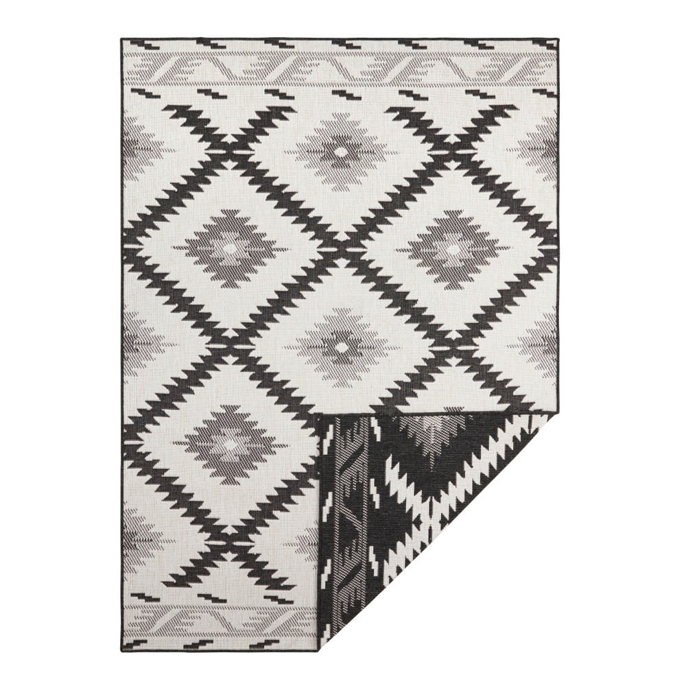 Malibu fekete-krémszínű kültéri szőnyeg, 230 x 160 cm - NORTHRUGS