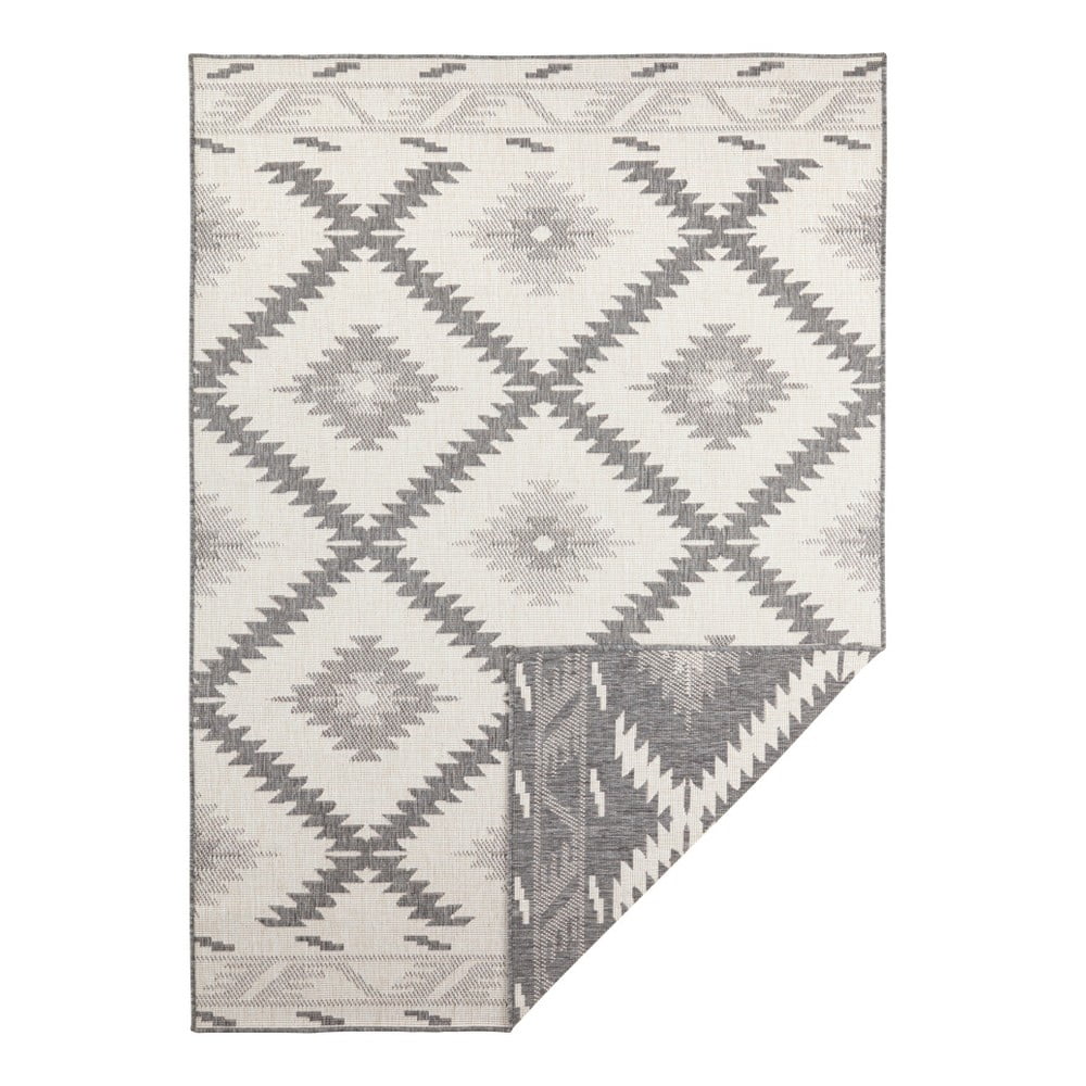 Malibu szürke-krémszínű kültéri szőnyeg, 170 x 120 cm - NORTHRUGS
