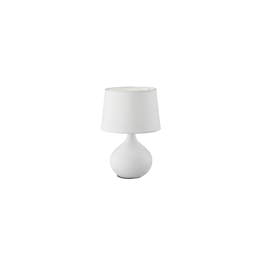 Martin fehér kerámia-szövet asztali lámpa, magasság 29 cm - Trio