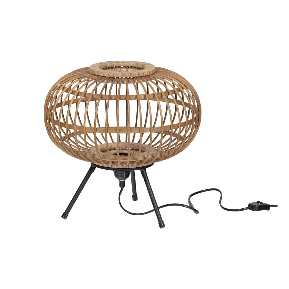 Natúr színű asztali lámpa bambusz búrával (magasság 33 cm) Laut – Basiclabel