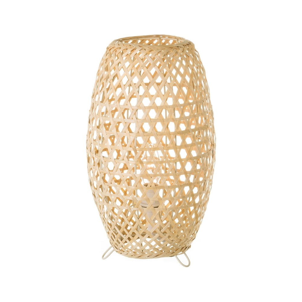 Natúr színű bambusz asztali lámpa bambusz búrával (magasság 36 cm) Natural Way – Casa Selección