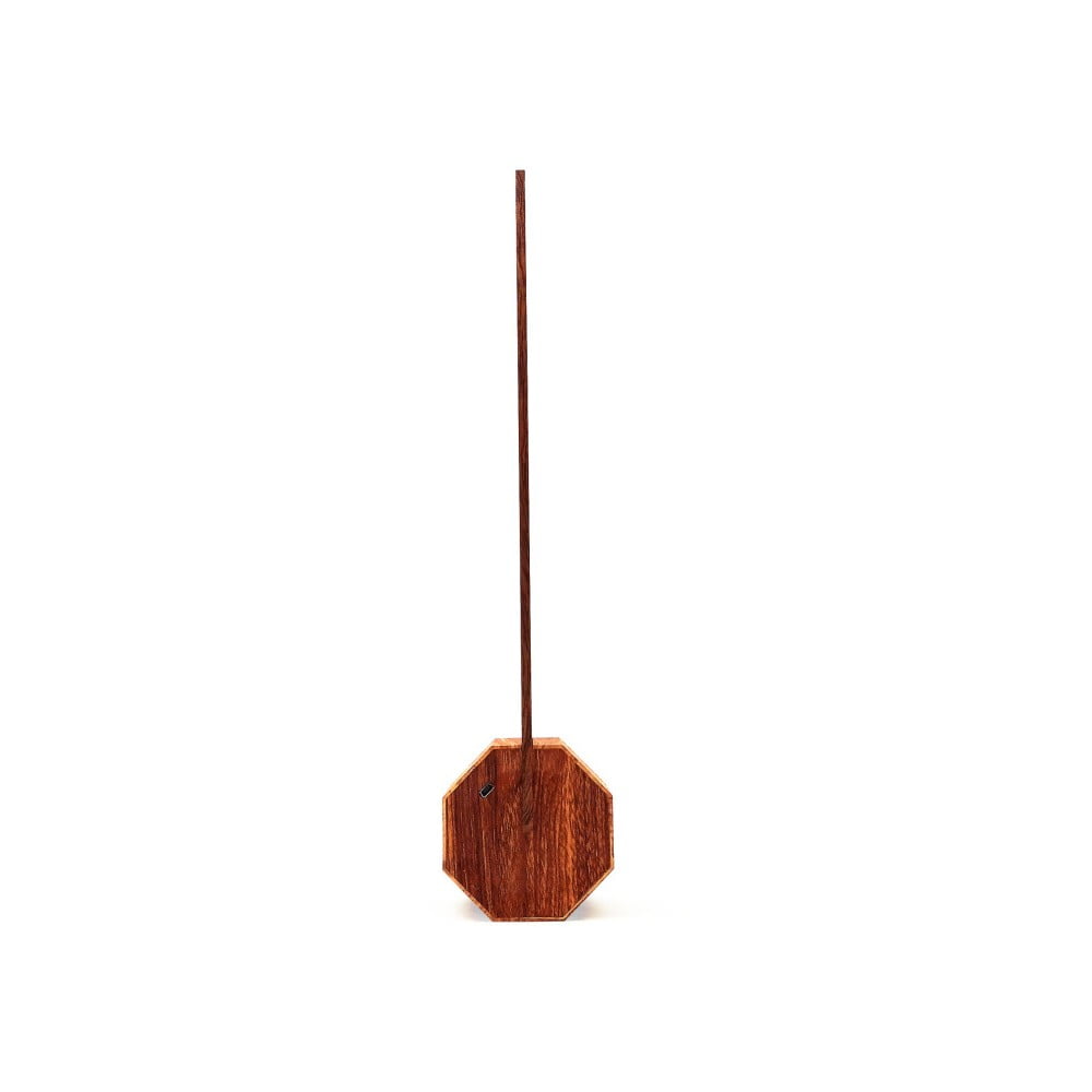 Octagon asztali lámpa diófa dekorral - Gingko