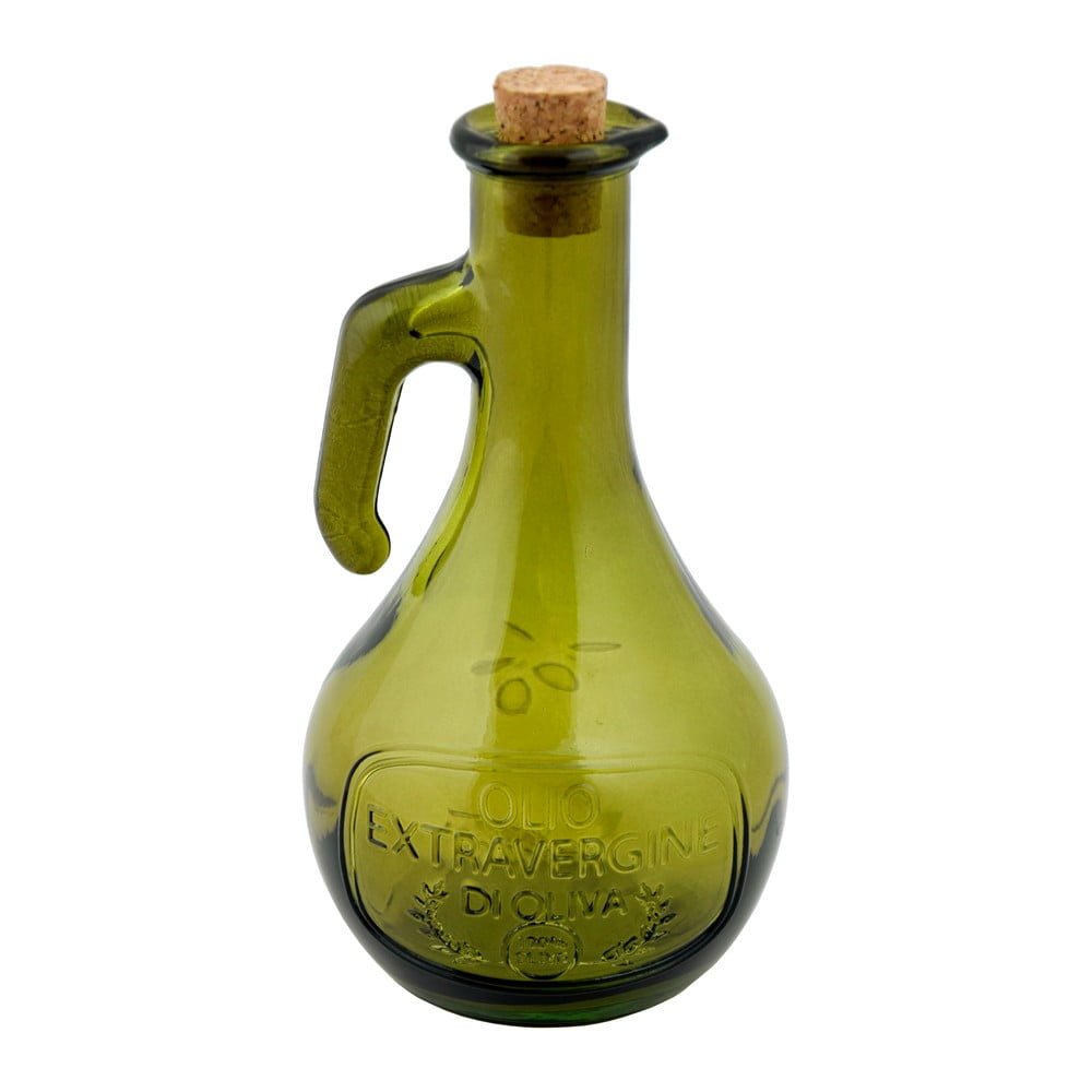 Olive zöld, újrahasznosított üveg olajtartó, 500 ml - Ego Dekor