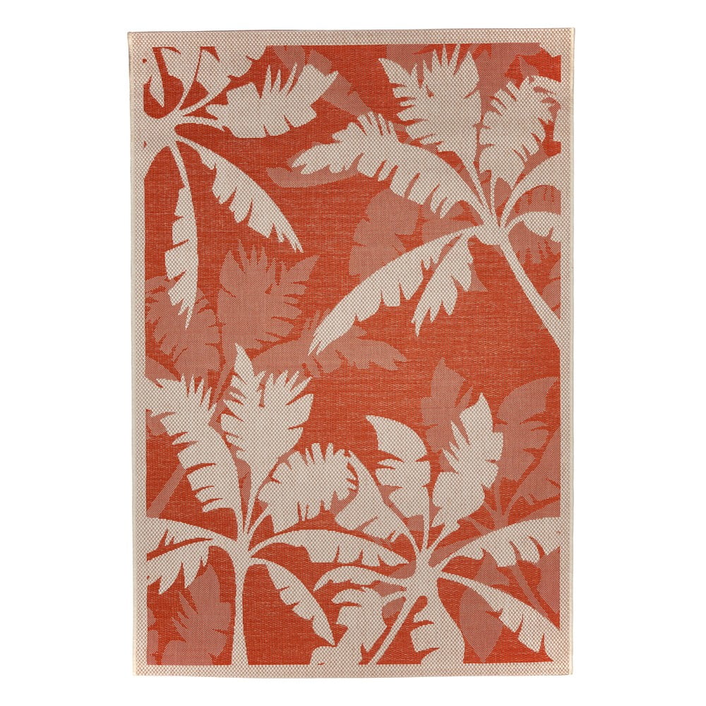 Palms narancssárga-bézs kültéri szőnyeg, 135 x 190 cm - Floorita