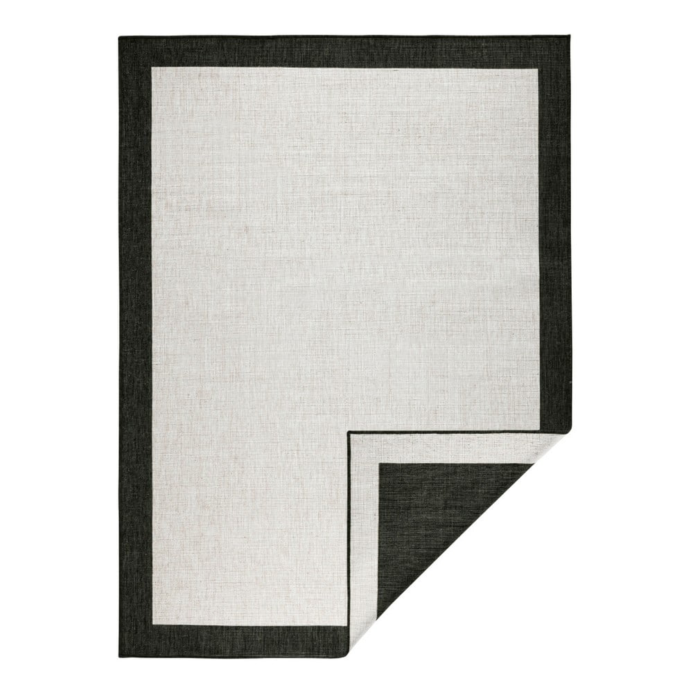 Panama fekete-krémszínű kültéri szőnyeg, 120 x 170 cm - NORTHRUGS