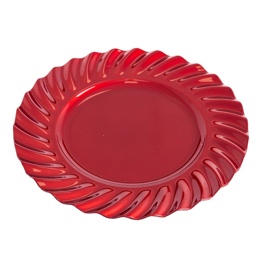Piros kerek szervírozó tányér - Casa Selección