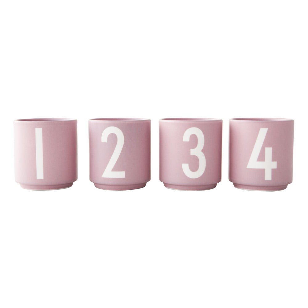 Porcelán gyertyatartó készlet 4 db-os Mini - Design Letters,