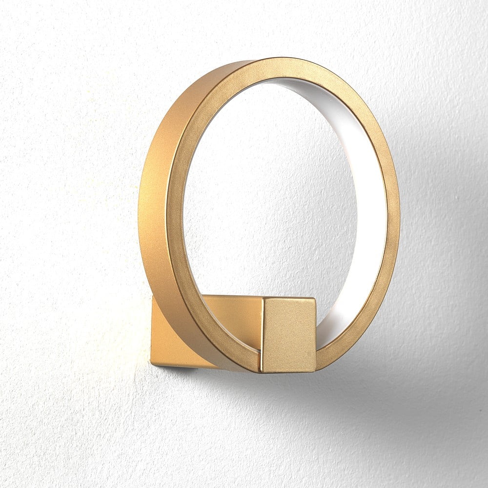Ring aranyszínű falilámpa, ø 15 cm - Tomasucci