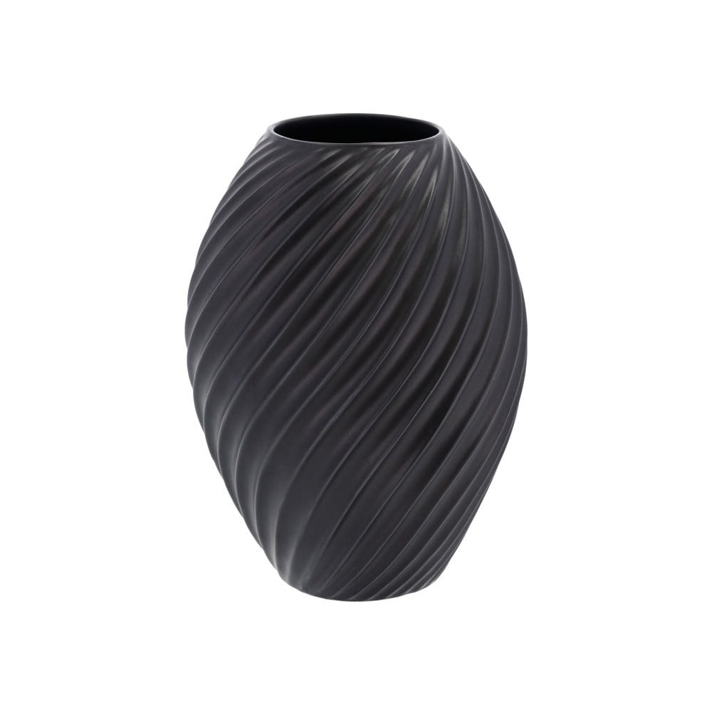 River fekete porcelán váza, magasság 26 cm - Morsø