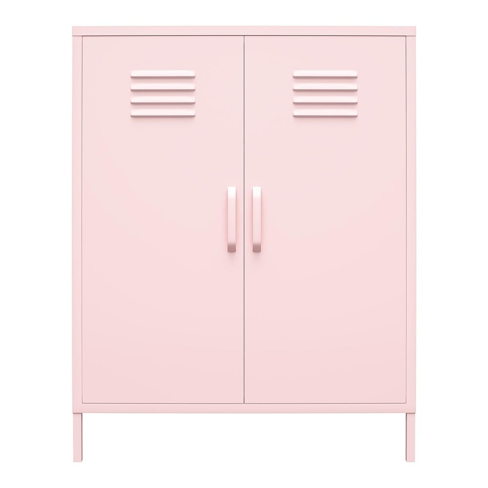 Rózsaszín fém szekrény 80x101 cm Cache - Novogratz