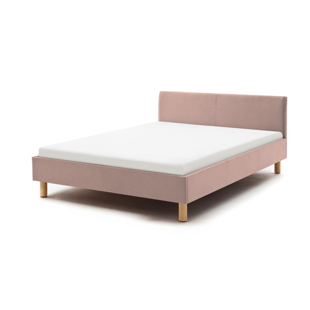 Rózsaszín kárpitozott egyszemélyes ágy 120x200 cm Lena – Meise Möbel