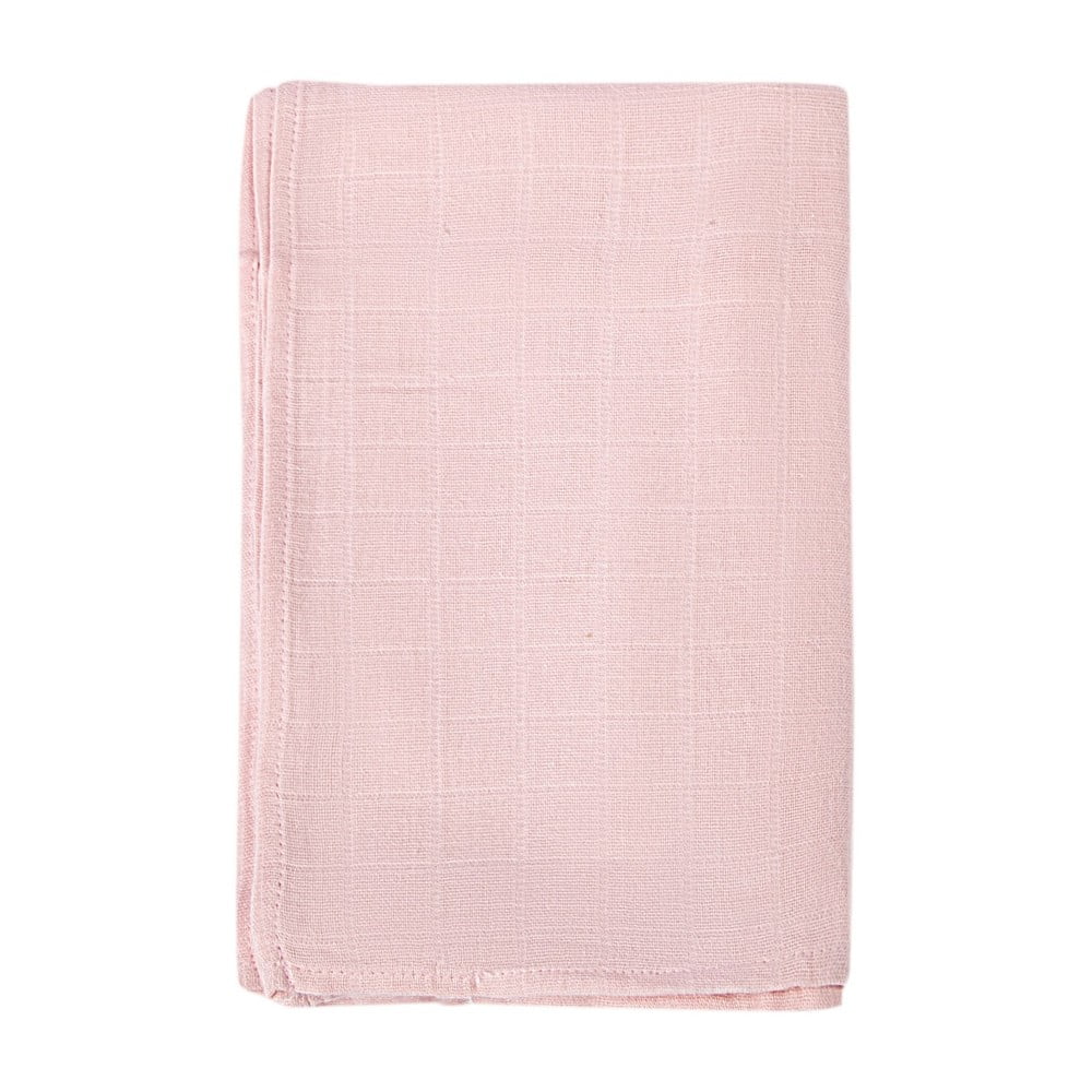 Rózsaszín pamut gyerek takaró 120x120 cm Bebemarin – Mijolnir