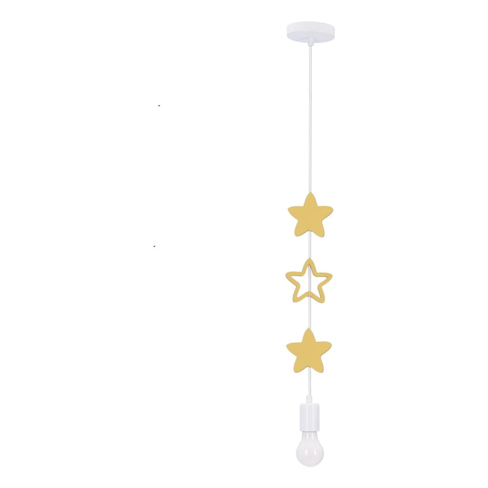 Sárga-fehér gyerek lámpa fém búrával Single – Candellux Lighting