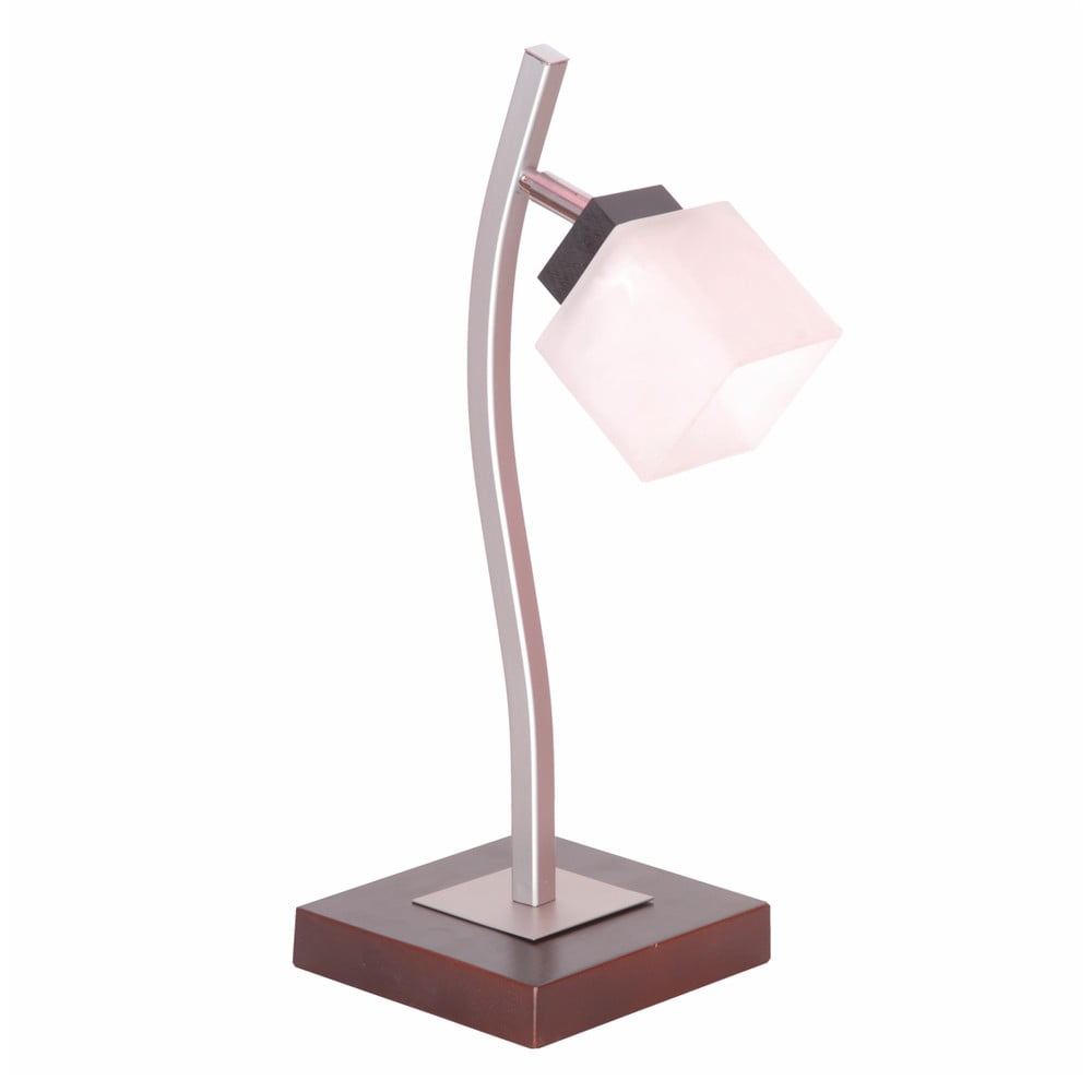Sötétbarna asztali lámpa üveg búrával (magasság 45 cm) Dana – LAMKUR
