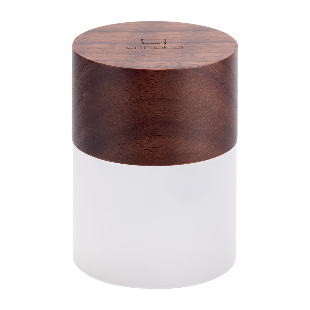 Sötétbarna szabályozható asztali lámpa üveg búrával (magasság 10,5 cm) Lemelia – Gingko