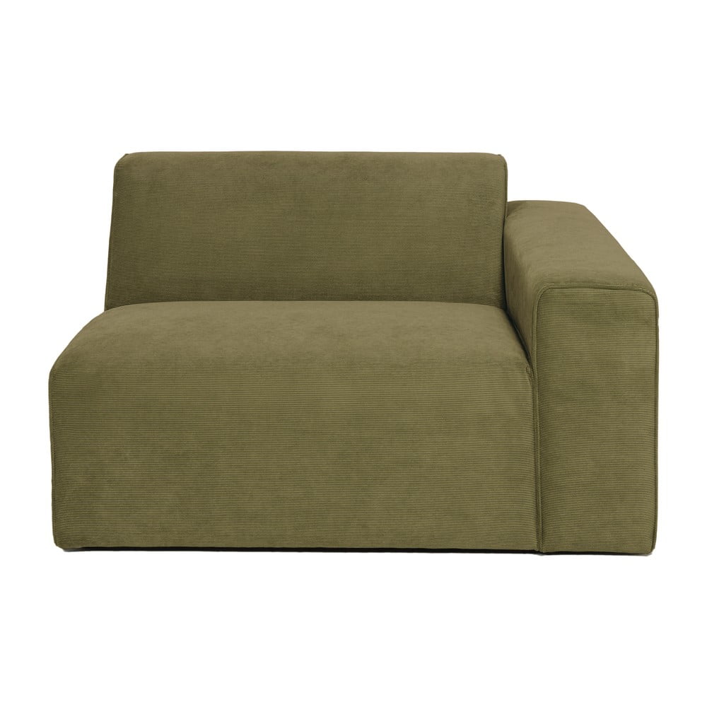 Sting zöld kordbársony kanapé modul, jobb oldali - Scandic