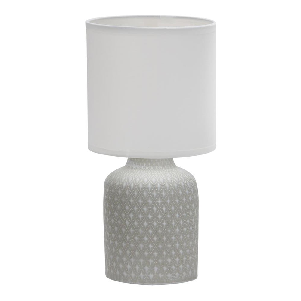 Szürke asztali lámpa textil búrával (magasság 32 cm) Iner – Candellux Lighting