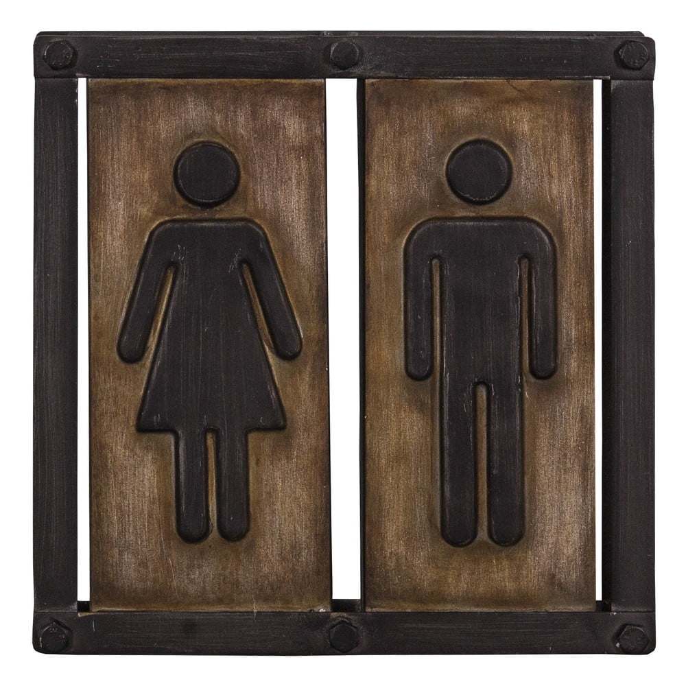 Fém falitábla 21,5x21,5 cm Toilette – Antic Line