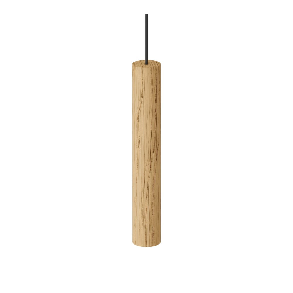 Tölgyfa LED függőlámpa fa búrával ø 3 cm Chimes – UMAGE
