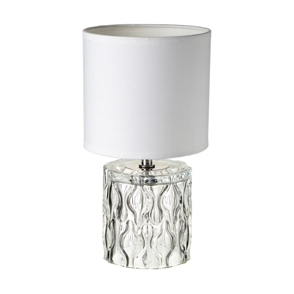 Üveg asztali lámpa textil búrával (magasság 29 cm) – Casa Selección